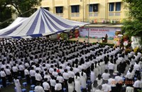 Không khí Lễ khai giảng năm học 2023-2024 tại Trường Trung học phổ thông Nguyễn Thị Diệu Q 3