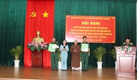 Sơ kết chương trình phối hợp hoạt động giữa LLVT Quận 3 với Ban trị sự Giáo hội Phật giáo Việt Nam Quận 3 năm 2023