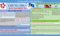 PHƯỜNG 2 INFOGRAPHIC - CHỨNG THỰC BẢN SAO ĐIỆN TỬ  BIÊN LAI ĐIỆN TỬ