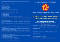 PHƯỜNG 1 INFOGRAPHIC - 25 DỊCH VỤ CÔNG TRỰC TUYẾN THIẾT YẾU THEO ĐỀ ÁN 06